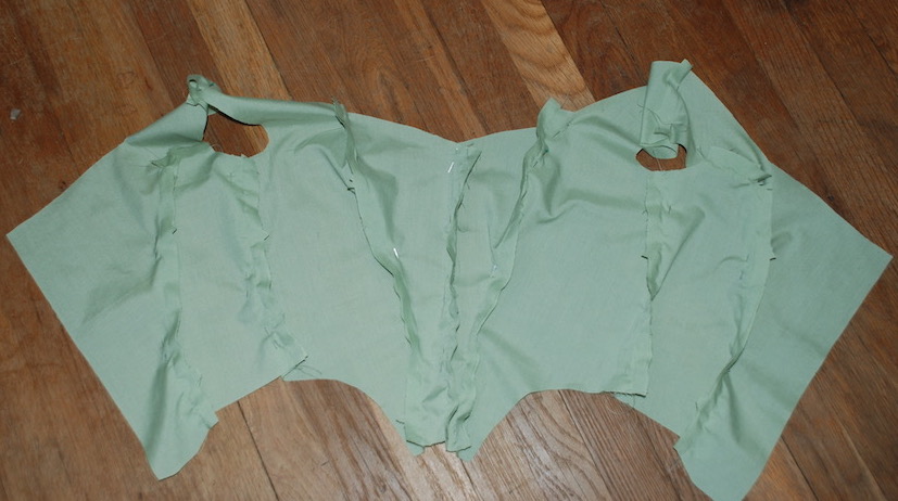 <pieced together bodice>